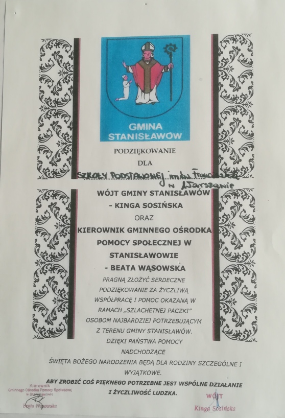 Dyplom – Szlachetna Paczka 2018r.