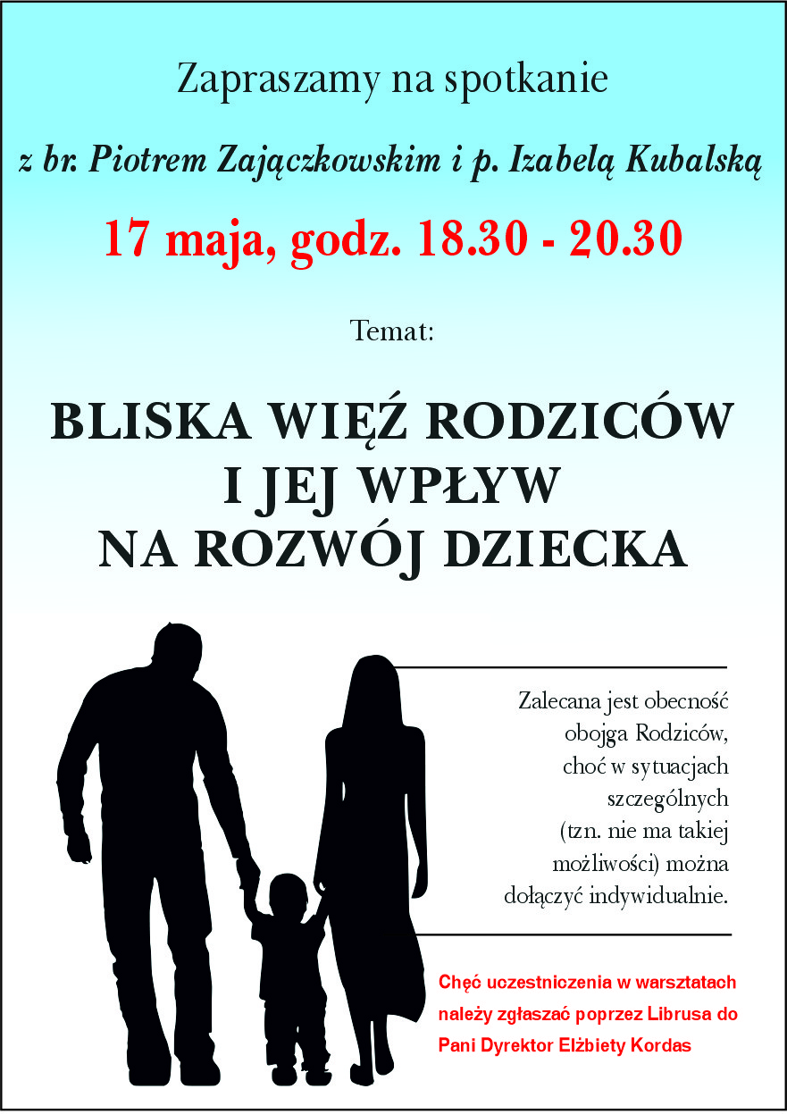 Zaproszenie na spotkanie z br. P. Zajączkowskim i p. I. Kubalską