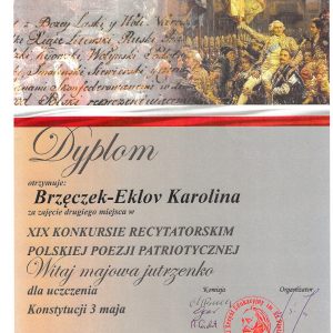 dyplom K. Brzeczek-Eklov